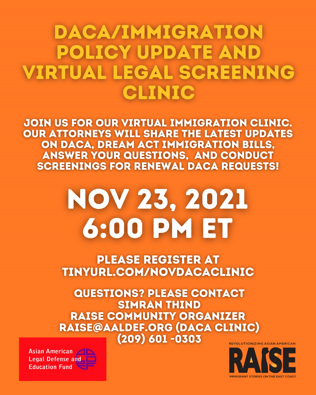 Image for November 23: Free virtual immigration clinic